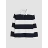 LCW Vision Lacivert Polo Yaka Çizgili Erkek Sweatshirt
