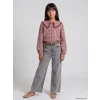 LCW Kids Karışık Wideleg Kız Çocuk Kemerli Jean Pantolon
