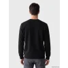 LCWAIKIKI Classic Siyah Bisiklet Yaka Baskılı Erkek Sweatshirt