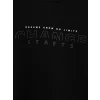 LCWAIKIKI Classic Siyah Bisiklet Yaka Baskılı Erkek Sweatshirt