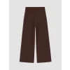 LCW Kids Kahverengi Kız Çocuk Çiçekli Gabardin Pantolon