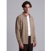 LCW Vision Kahverengi Slim Fit Erkek Gömlek
