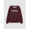 LCW Kids Mürdüm Kalın Paris Baskılı Kız Çocuk Sweatshirt