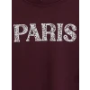 LCW Kids Mürdüm Kalın Paris Baskılı Kız Çocuk Sweatshirt