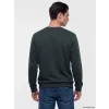 LCWAIKIKI Classic Haki Bisiklet Yaka Baskılı Erkek Sweatshirt