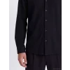 LCW Vision Siyah Slim Fit Dokulu Erkek Gömlek