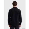 LCW Vision Siyah Slim Fit Dokulu Erkek Gömlek