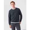 SOUTHBLUE Lacivert Bisiklet Yaka Nakışlı Erkek Kalın Sweatshirt