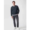 SOUTHBLUE Lacivert Bisiklet Yaka Nakışlı Erkek Kalın Sweatshirt