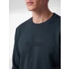 SOUTHBLUE Lacivert Bisiklet Yaka Nakışlı Erkek Kalın Sweatshirt