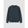SOUTHBLUE Lacivert Bisiklet Yaka Nakışlı Erkek Kalın Sweatshirt