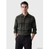 LCWAIKIKI Classic Haki Regular Fit Ekose Erkek Gömlek