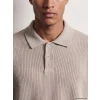 LCW Vision Bej Polo Yaka Erkek Sweatshirt