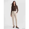 LCW EVERYDAY Kahverengi Bisiklet Yaka Çizgili Kadın Fitilli Body
