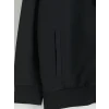 LCWAIKIKI Classic Siyah Dik Yaka Erkek Fermuarlı Sweatshirt