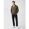 LCWAIKIKI Classic Haki Dik Yaka Erkek Kalın Sweatshirt