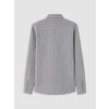 LCW Vision Gri Slim Fit Çizgili Erkek Gömlek