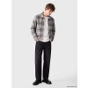 XSIDE Gri Relax Fit Erkek Oduncu Gömlek Ceket