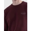 LCWAIKIKI Classic Mürdüm Bisiklet Yaka Baskılı Erkek Sweatshirt