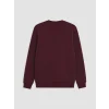 LCWAIKIKI Classic Mürdüm Bisiklet Yaka Baskılı Erkek Sweatshirt