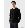 LCWAIKIKI Classic Siyah Bisiklet Yaka Erkek Sweatshirt