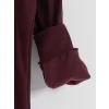 LCWAIKIKI Classic Mürdüm Bisiklet Yaka Baskılı Erkek Sweatshirt