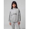 LCW Kids Gri Dik Yaka Kız Çocuk Kalın Sweatshirt
