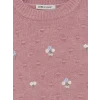 LCW Modest Pembe Bisiklet Yaka Çiçek Nakışlı Kadın Triko Tunik