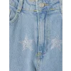 LCW Kids Mavi Wideleg Taşlı Kız Çocuk Jean Pantolon