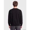 XSIDE Siyah Bisiklet Yaka Baskılı Erkek Sweatshirt