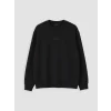 XSIDE Siyah Bisiklet Yaka Baskılı Erkek Sweatshirt