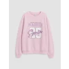 LCW Kids Pembe Baskılı Kız Çocuk Sweatshirt