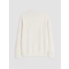 LCWAIKIKI Classic Beyaz Bisiklet Yaka Kabartma Baskılı Erkek Sweatshirt