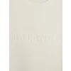 LCWAIKIKI Classic Beyaz Bisiklet Yaka Kabartma Baskılı Erkek Sweatshirt
