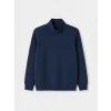 LCWAIKIKI Classic Lacivert Dik Yaka Erkek Kalın Sweatshirt