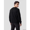 LCWAIKIKI Classic Siyah Bisiklet Yaka Baskılı Kalın Erkek Sweatshirt
