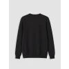 LCWAIKIKI Classic Siyah Bisiklet Yaka Baskılı Kalın Erkek Sweatshirt