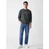 LCWAIKIKI Classic Haki Bisiklet Yaka Baskılı Erkek Kalın Sweatshirt