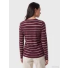LCW EVERYDAY Bordo Bisiklet Yaka Çizgili Kadın Body