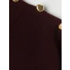LCW Modest Bordo Yarım Balıkçı Yaka Kadın Triko Tunik