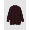 LCW Modest Bordo Yarım Balıkçı Yaka Kadın Triko Tunik