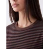 LCW EVERYDAY Kahverengi Bisiklet Yaka Çizgili Kadın Body