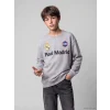 LCW Kids Gri Real Madrid Erkek Çocuk Sweatshirt