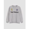 LCW Kids Gri Real Madrid Erkek Çocuk Sweatshirt