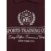 XSIDE Bordo Polo Yaka Nakışlı Oversize Kadın Sweatshirt