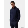 LCW Vision Lacivert Dik Yaka Baskılı Erkek Sweatshirt