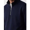 LCW Vision Lacivert Dik Yaka Baskılı Erkek Sweatshirt