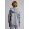 Defacto H9682A8GR27 Gri Regular Fit Kapüşonlu Baskılı Kanguru Cepli Kalın Kumaş Sweatshirt Erkek Çocuk