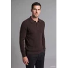 Defacto D1959AXBN339 Kahve Standart Fit Düğmeli Polo Yaka Triko Basic Kazak