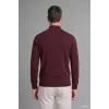 Defacto A5184AXBR34 Bordo Standart Fit Normal Kesim Dik Yaka Yarım Fermuarlı Basic Düz Triko Kazak